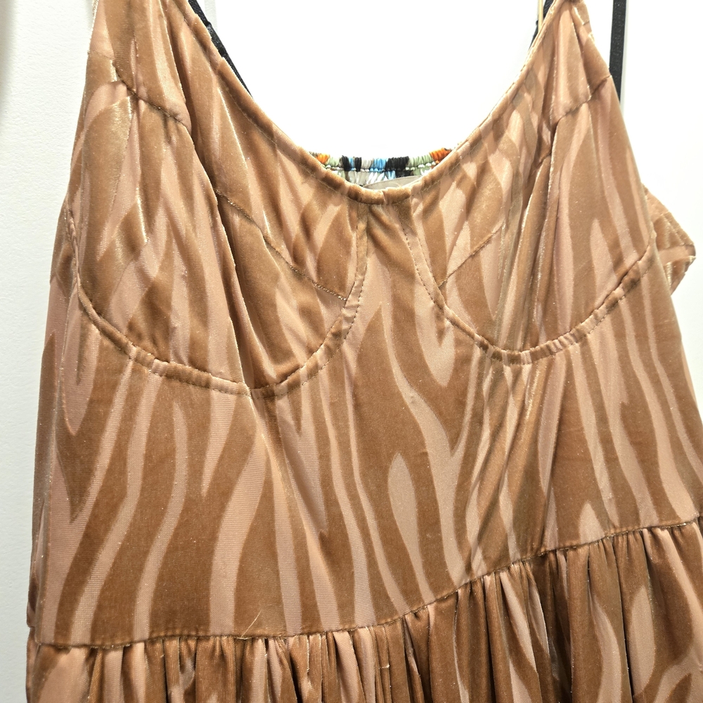 PrettyLittleThing Tan Zebra Print Jumpsuit